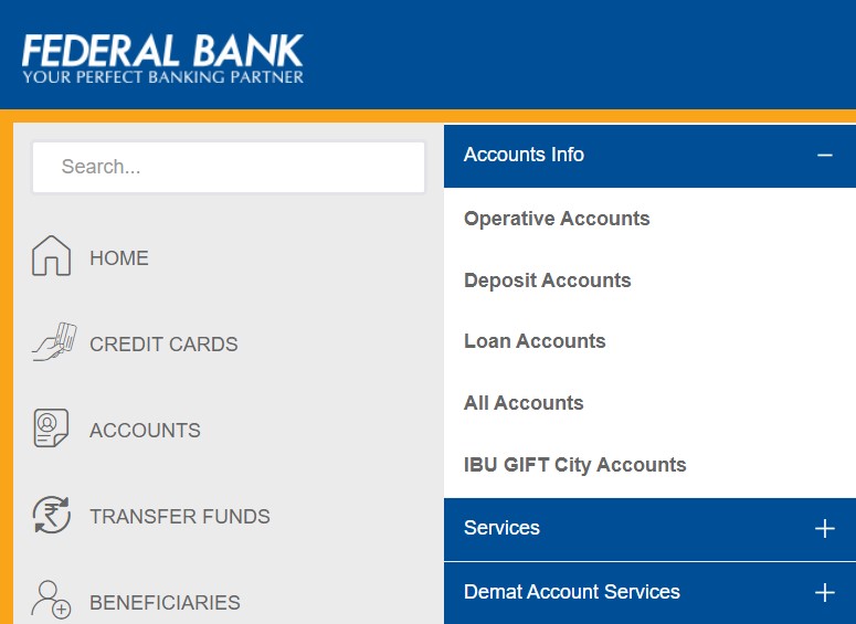 Download Federal Bank Account Statement using FedNet