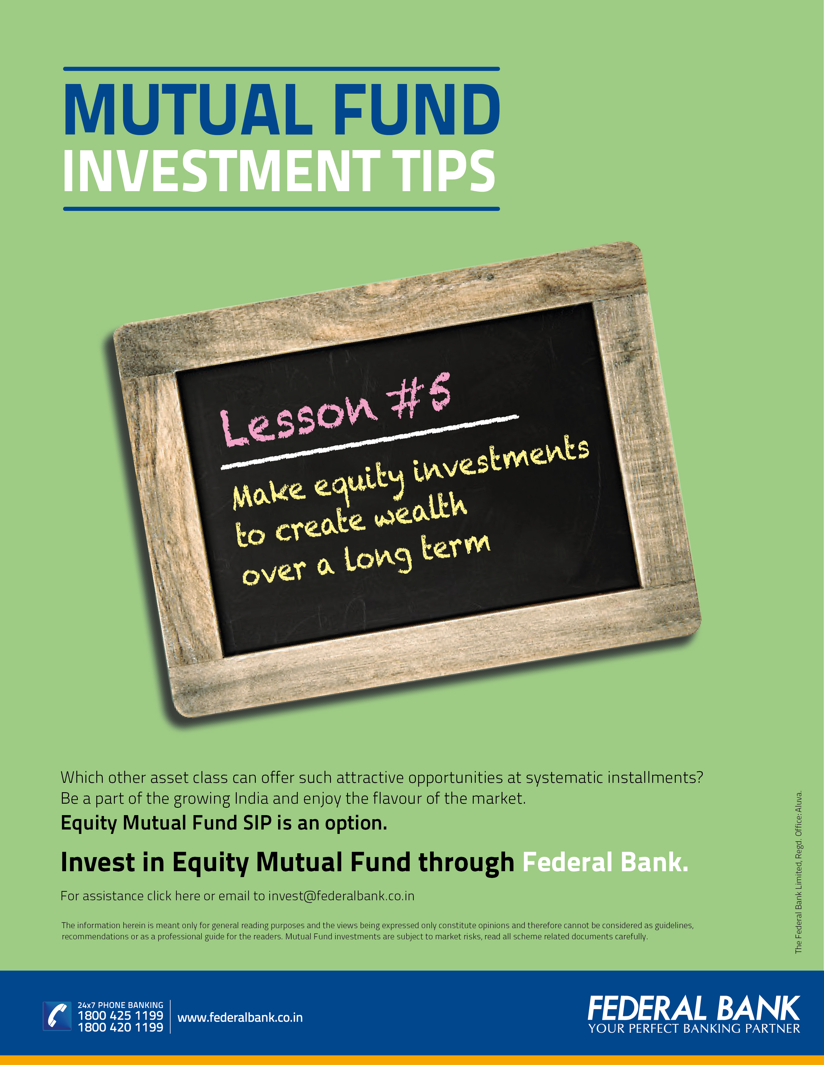 Mutual Fund - Apply through Federal Bank