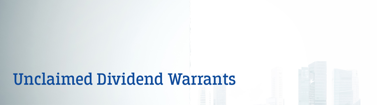 Federal Bank - Unclaimed Dividend Warrants
