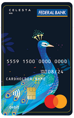 Celesta NRI Contactless Debit Card